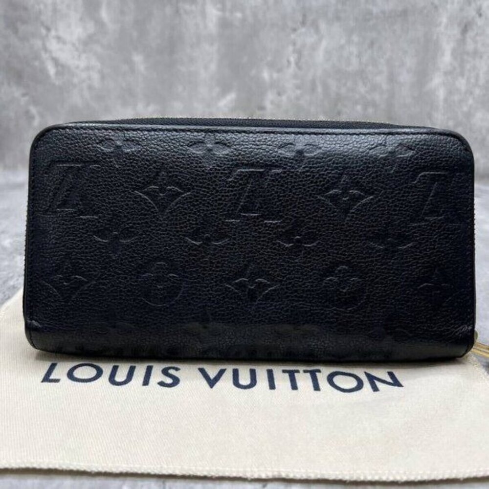 Authentic Louis Vuitton Monogram Empreinte Leather Zippy Long Wallet Black LV - Picture 3 of 10
